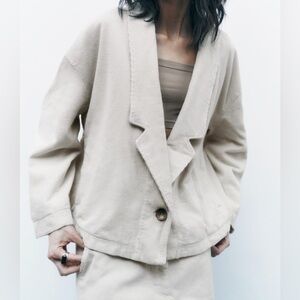 Zara oversized corduroy blazer